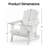Oversize Folding Wooden Adirondack Chair, Pre-Assembled Backrest Outdoor Patio Hemlock Wood Lounge Chair for Garden Backyard Porch