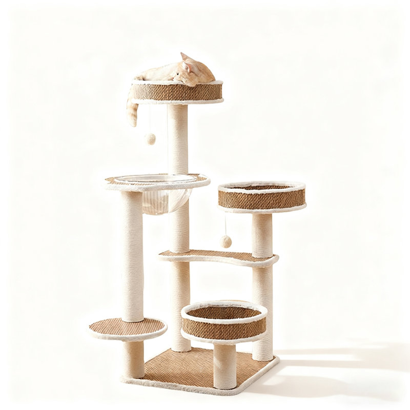 Woven Rattan Cat Tree
