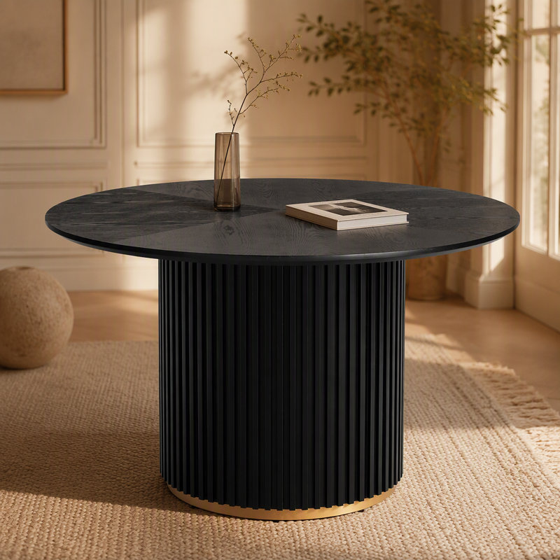Table de salle à manger 47,25 po, Noir