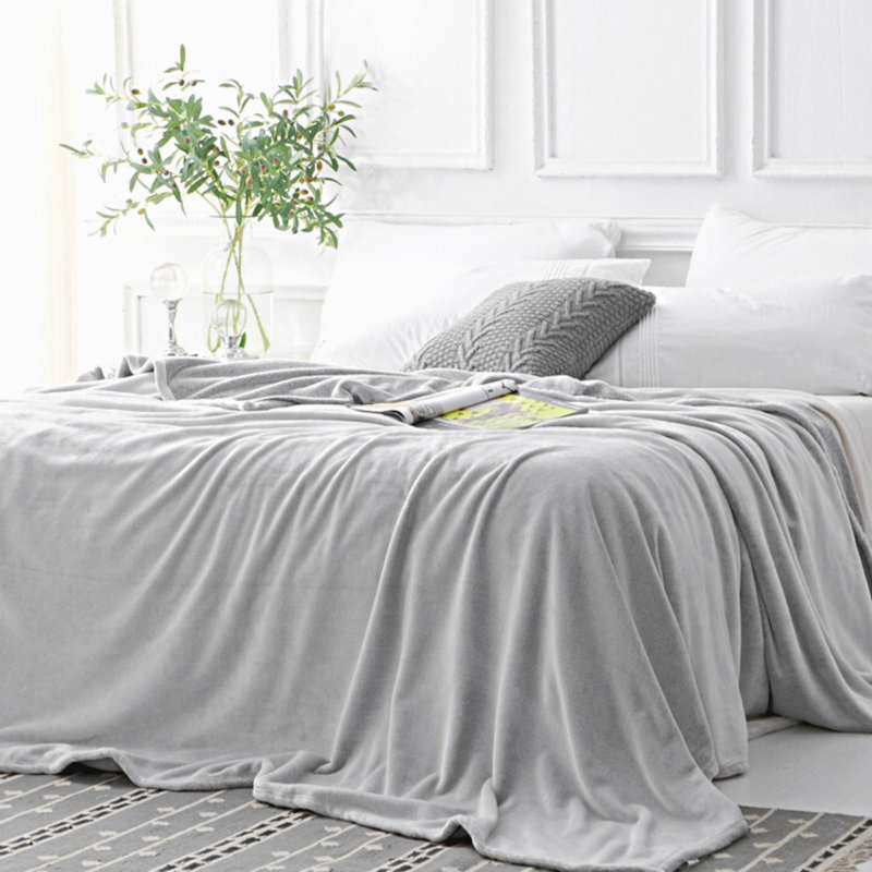 Other Items Hand Woven Throw Blanket, Twin XL, Gray