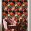 Papier peint floral, décoration murale traditionnelle rétro