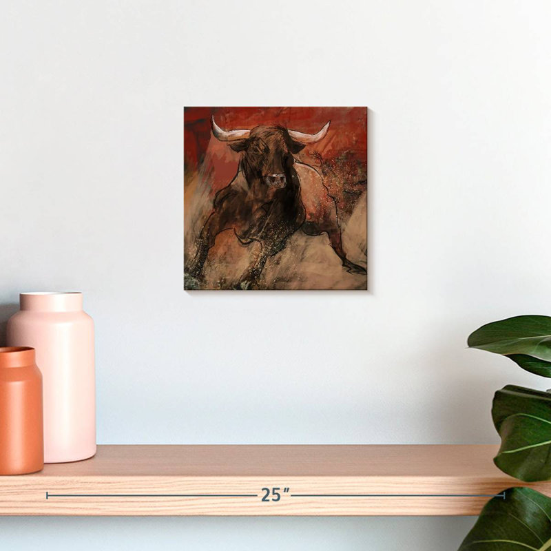 Crowle Bull abstrait, H 10 po x l 10 po