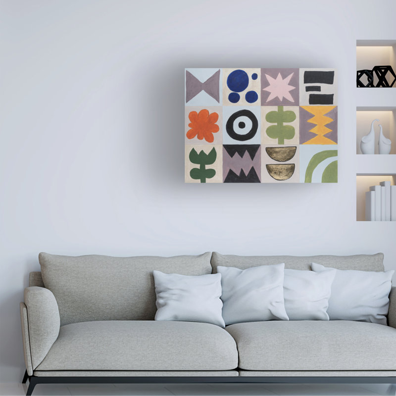 «Orren Ellis Michael Willett Bohemian Shapes I», art mural sur toile, H 14 po x l 19 po