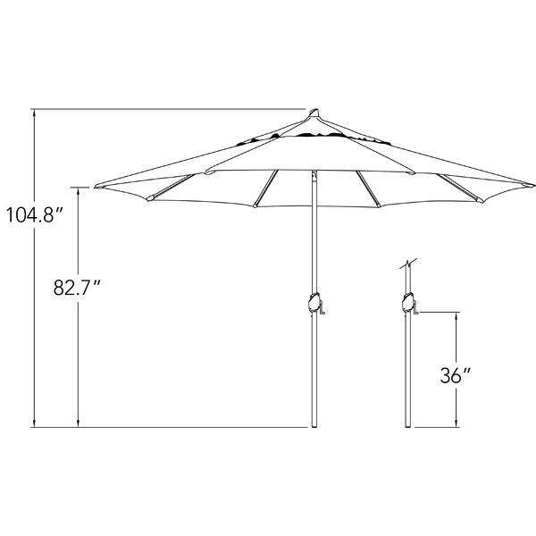 Arlmont & Co. Lariat 11' Lighted Umbrella & Reviews | Wayfair