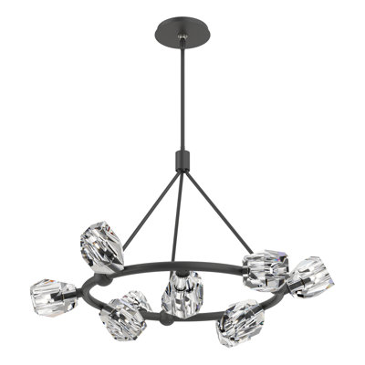 Luminaire suspendu de roue de chariot unique à 9 lumières Gatsby