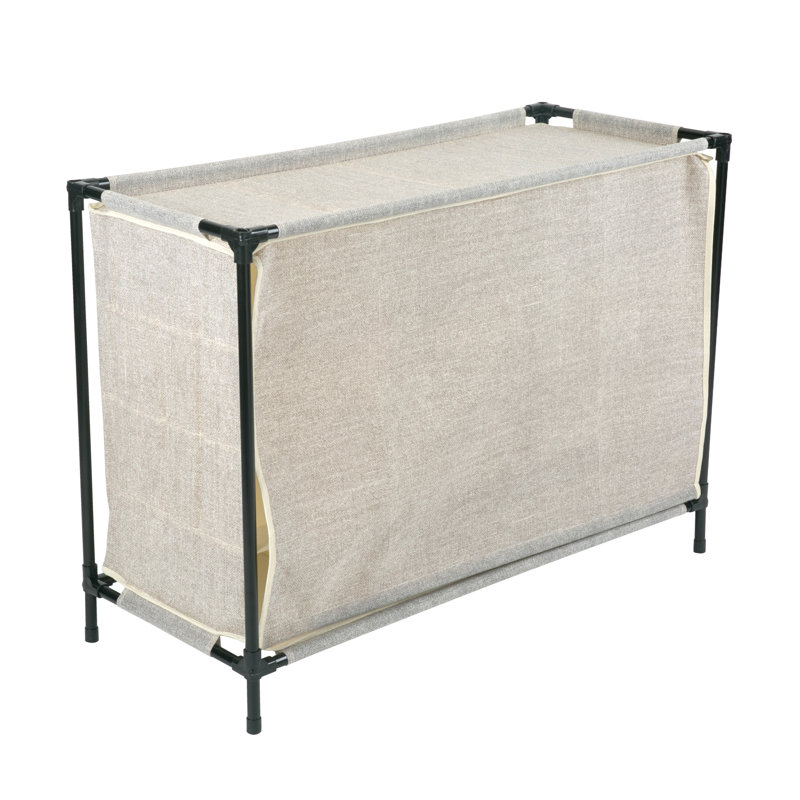 Carmaletta 16 Pair Yes Shoe Rack, Faux Jute
