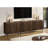 Accent Chest, 36" Wide, 2 Door Cabinet, Storage, Decorative, Dark Walnut Laminate, Mid Century, Transitional