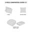 Housse de literie 5 pièces en coton biologique - édredon naturel, lit double / grand