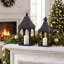 2-Piece Metal Lantern Candle Holders Set