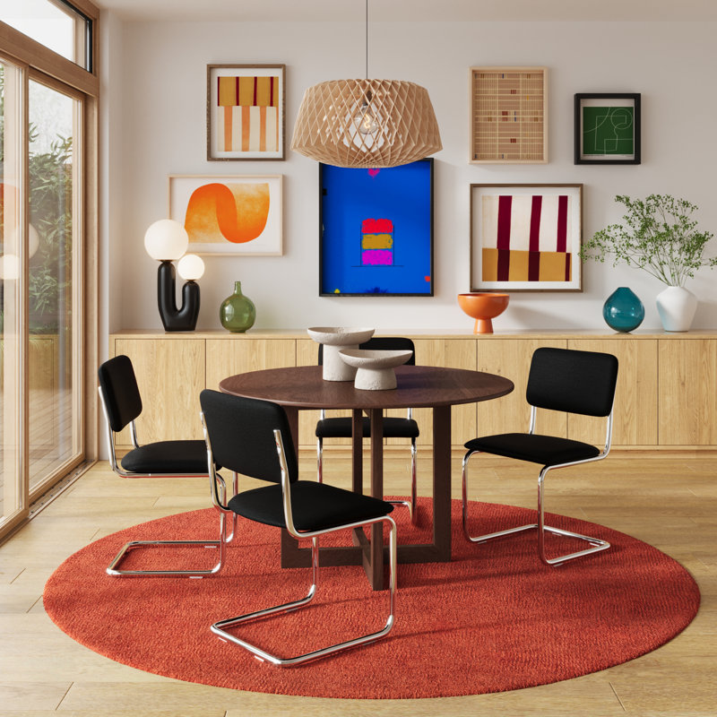 Ensemble de salle à manger 5 pièces, Noyer, Noyer