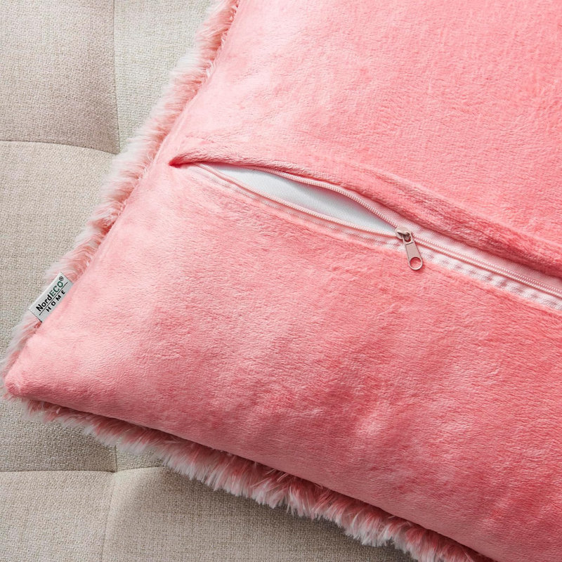 Housse de coussin Luxury, 20 po x 20 po, Rose