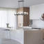Lustre linéaire moderne à 6 lumières avec abat-jour