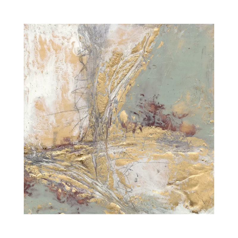 Gilded Circuit II by Jennifer Goldberger - Wrapped Canvas Painting, 45.72 cm H x 45.72 cm W x 1.91 cm D
