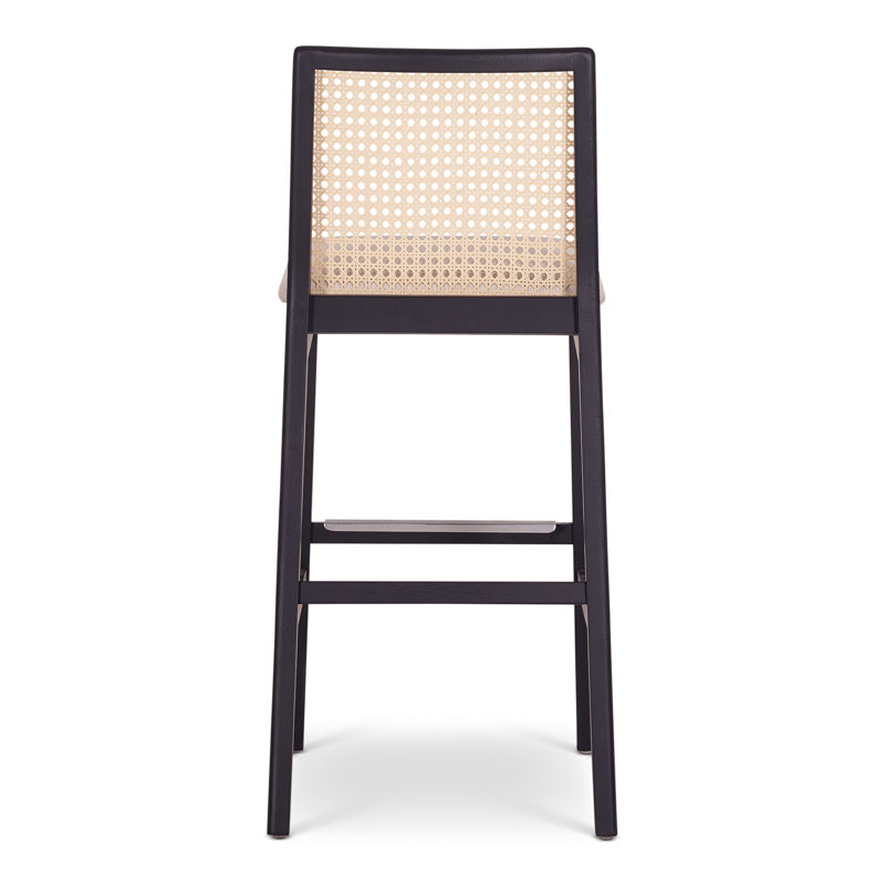 Mag Cane Bar & Counter Stool, Bar Stool (29.5" Seat Height), Medley Ivory/Ebano/Natural