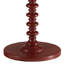 Table d'appoint ronde vintage de 56 cm (22 pouces) avec piédestal tourné, idéale pour le salon et la chambre.