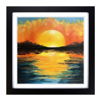 Sunrise Acrylic Painting - Framed Print