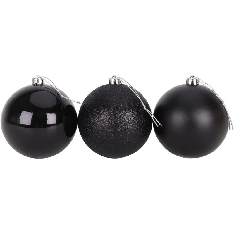 Polyvinyl Chloride (PVC) Ball Ornament, 15cm H x 15cm W x 15cm D, Black