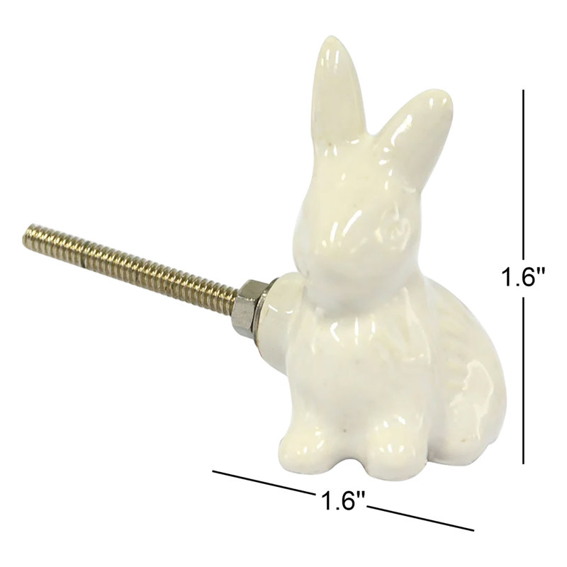 Rabbit Oversized 1.6" Length Novelty Knob Multipack