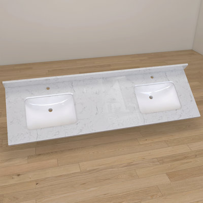 72 po X P 22 po Dessus de meuble-lavabo rectangulaire en pierre D