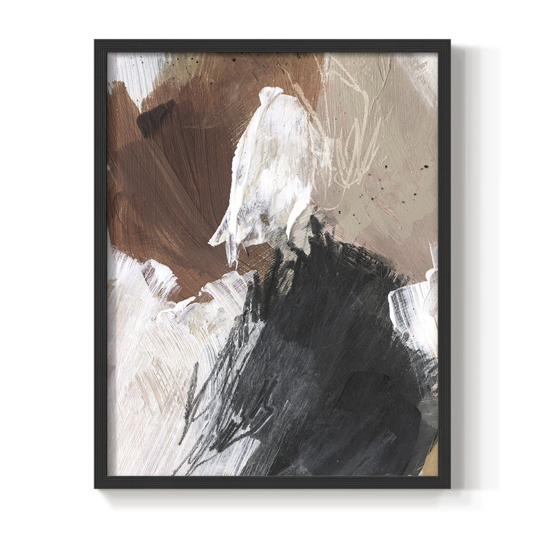 «Neutre non blanchi», reproduction encadrée - bois massif, Cadre simple noir, H 10 po x l 8 po