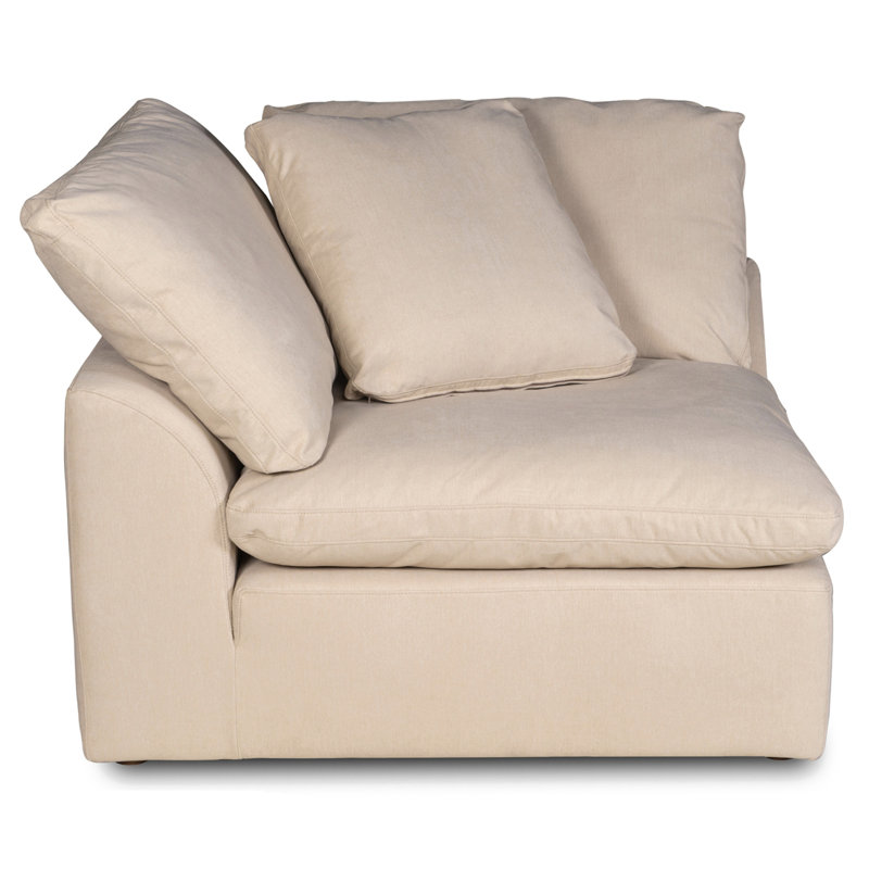 Caitlynne Cloud-Inspired 88" 3 Piece Oversized Deep Lounge Slipcovered Modular Corner Sofa | Performance Fabric Washable Water-Resistant Stain-Proof | Deep-Seating Down-Filled Couch | Plush Cushions, Modern Design 