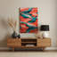 Abstrait paysage 92, art mural en métal brun-1781173083