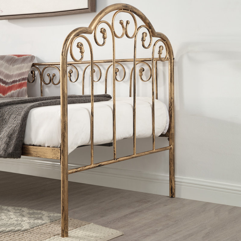 Fredric Metal Daybed with Trundle, Gold