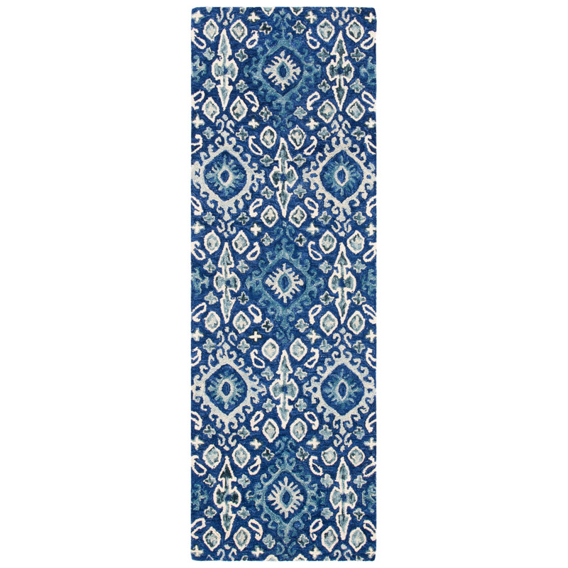 Vahakn Hand Tufted Wool Southwestern Rug, Runner 2'3" x 7'