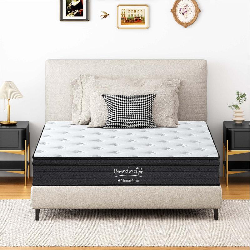 Matelas hybride de haute qualité avec ressorts ensachés individuellement, ferme moyenne pour une expérience de sommeil confortable et de soutien