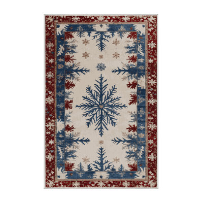 Machine Washable French Beige Area Rug