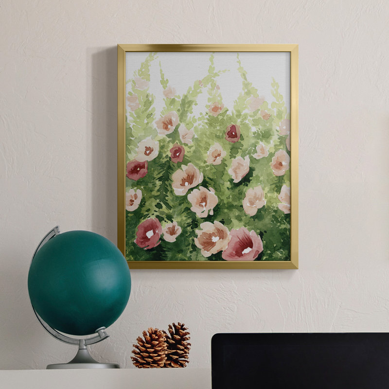 Sunlit Flora I - toile encadrée de qualité supérieure - prête à être accrochée