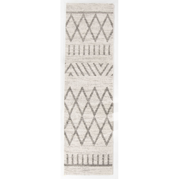Tapis géométrique de zone crème Elle