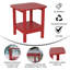 Collis Rectangular Outdoor Side Table , 17'' in. W 17'' in. D-88697029