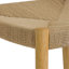 Tabouret de bar en corde de papier tissé et bois de chêne