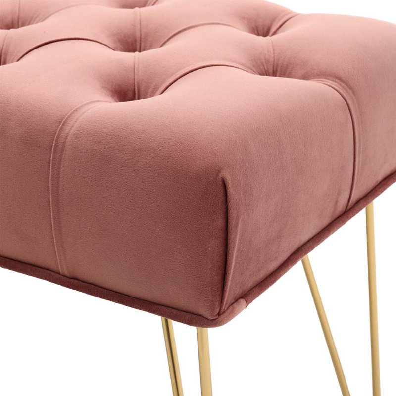 Perseus Upholstered Bench, Pink