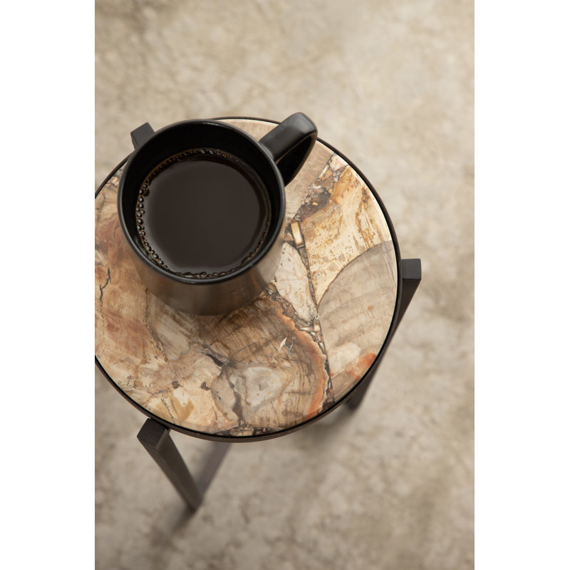 Table de bout Eveland Stone, Bronze, Brun