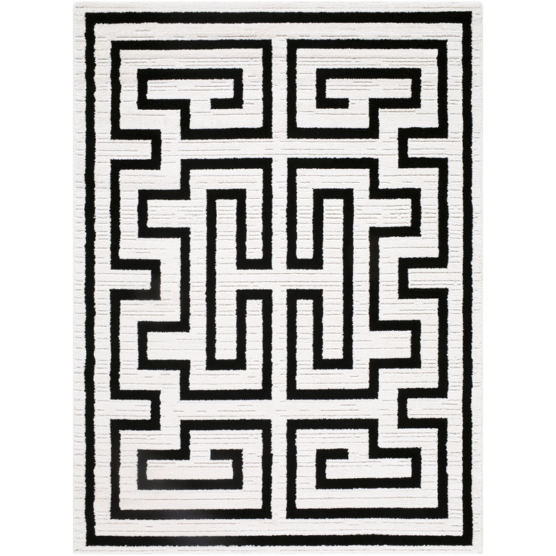 Rachel Zoe X Livabliss The Studio Edit Machine Woven Rug, Black/Gray, Rectangle 5'3" x 6'12"