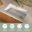 Évier de cuisine en argile réfractaire à cuve simple encastré / encastré de la collection Whitehaus, grille en acier inoxydable incluse-98429673