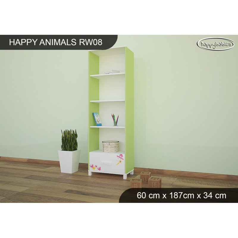 187cm H X 60cm W Cube Unit Kids Bookcase, Green