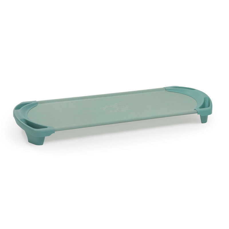 Berceau de garde pour enfants Angeles SpaceLine, lit de bébé empilable pour tout-petits pour enfants d'âge préscolaire et de classe, taille simple, vert sarcelle