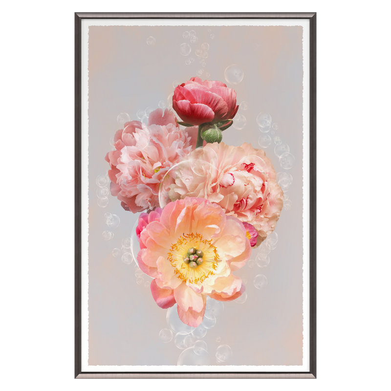 Peonies And Bubbles Print by Plank, Marlies, 50" H x 33" W