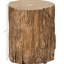 Tabouret d'arbre en béton, table d'appoint décorative ronde, finition naturelle pour l'intérieur et l'extérieur, polyvalent, style tabouret de 198 lb, surface en grain de bois, espaces extérieurs, soutenu, 14,5 po x 17 po