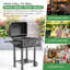 House of Home BBQ Smoker Grill Folding Tables, Thermometer, Adjustable Charcoal Pan, Chimney