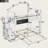 Twin over Full House Bunk Bed with Storage Staircase and Blackboard, Solid Wood Frame-2100132608