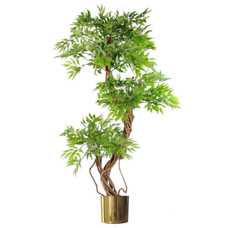 Faux Plant, Gold, 140cm H x 60cm W x 60cm D