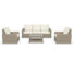 Leanne Outdoor Patio Sofa Conversation Set With Sunbrella Cushions