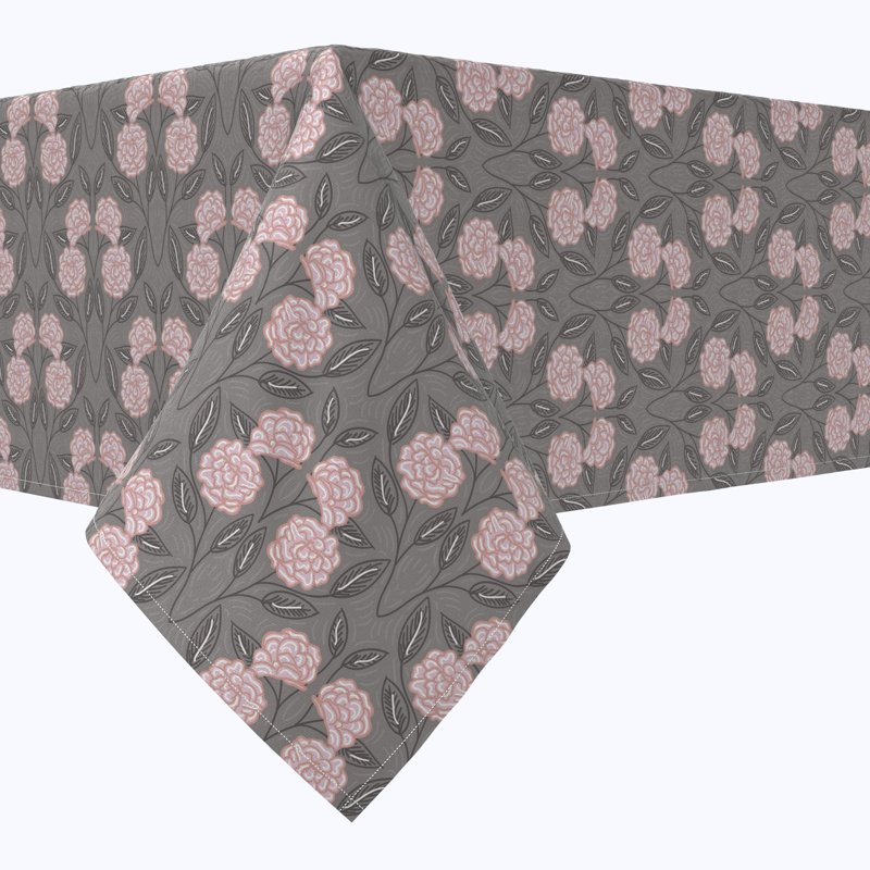 Rectangular Tablecloth, 100% Cotton, Floral 55, 120" x 60"