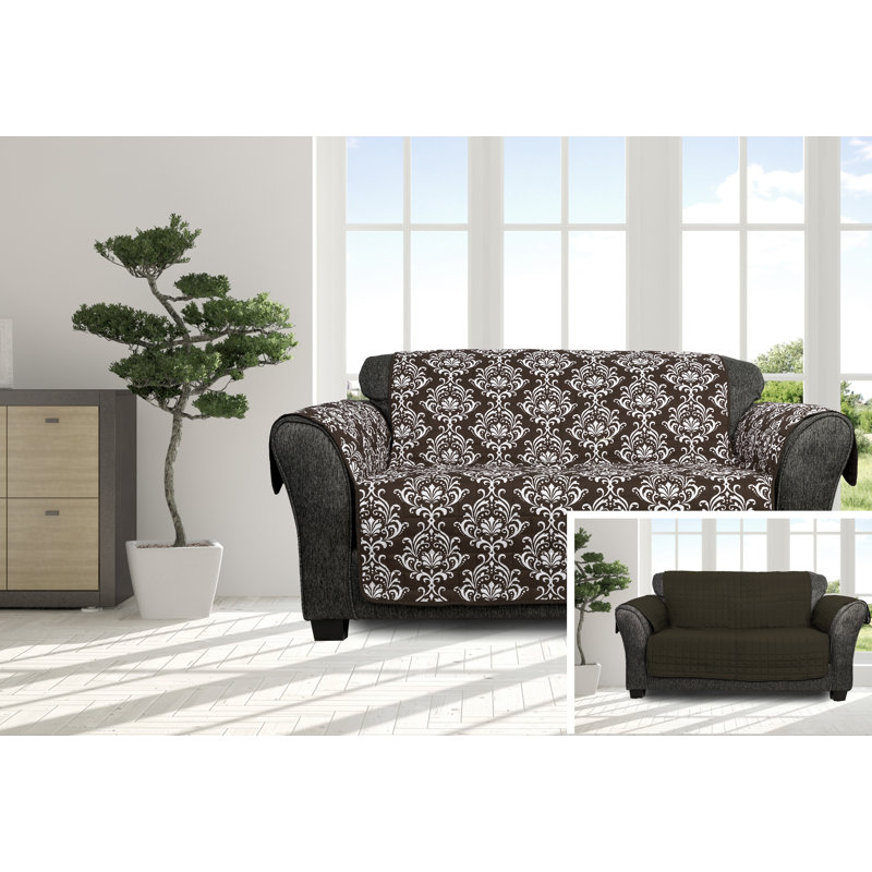 Housse pour causeuse à coussins carrés / rectangulaires réversible Floral