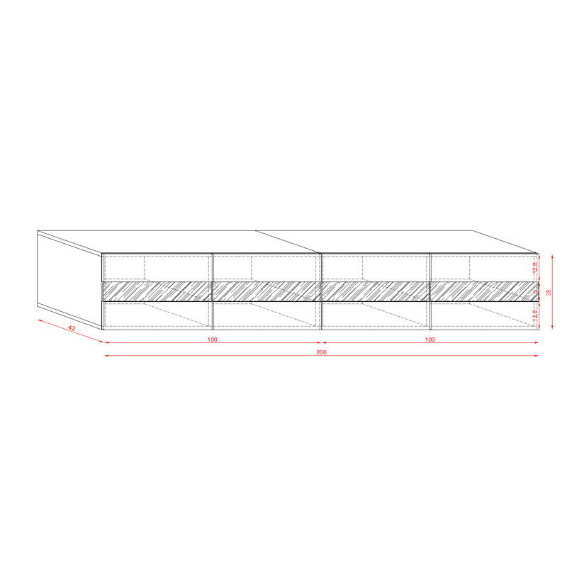 Barton-le-Clay TV Stand, White Matte/White Gloss