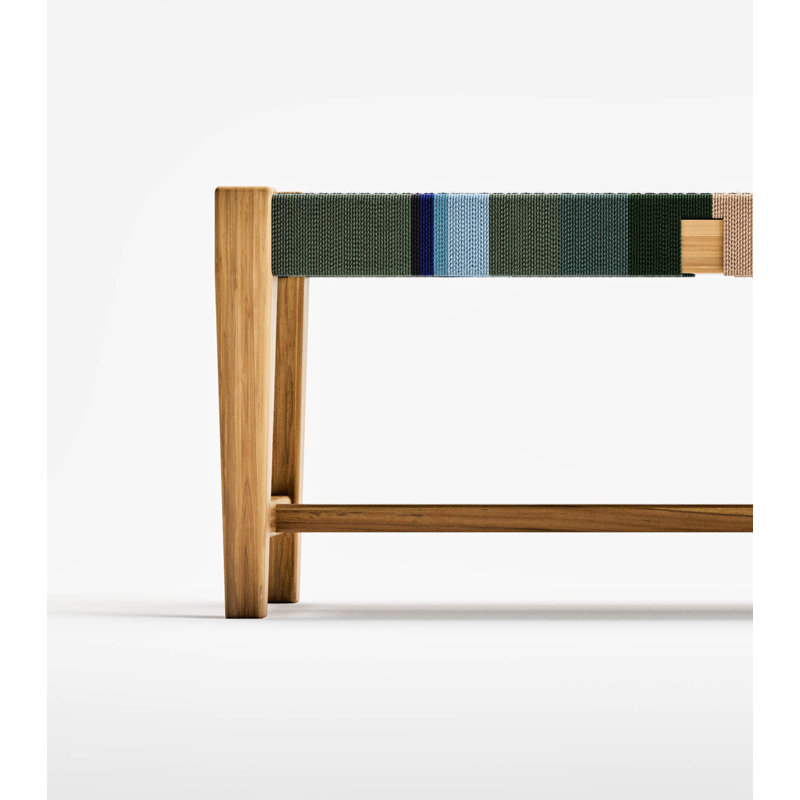 Masaya Upholstered Dining Bench, Clear Teak San Geronimo Manila